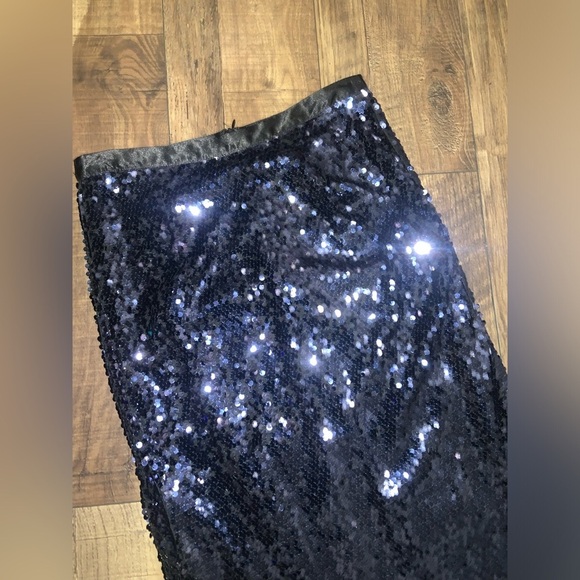 Carmen by Carmen Marc Valvo holiday Sequined Fishtail Ball Skirt 8 party evening - Picture 5 of 9